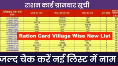 Ration Card Village Wise List