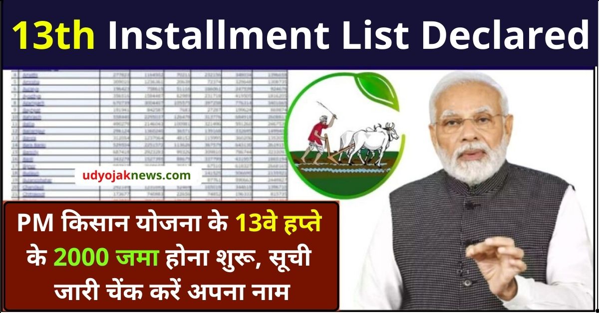13th Installment list Declared