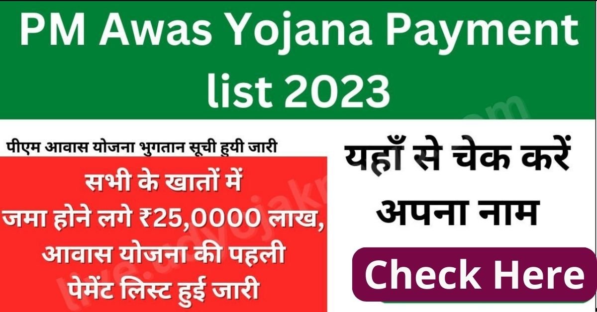 PM Awas Yojana Payment Received