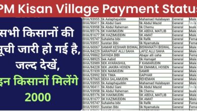 PM Kisan Village Wise Payment Status List